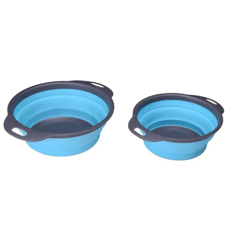 1pcs Silicone vegetable and fruit cleaning and drainage basket cleaning basket Folding water filter net Kitchen Gadgets