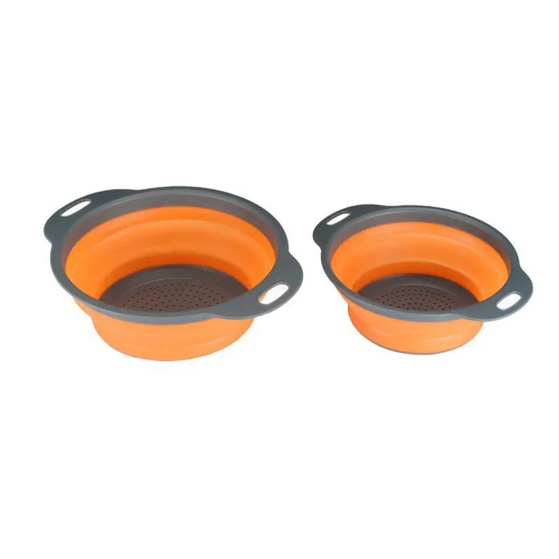 1pcs Silicone vegetable and fruit cleaning and drainage basket cleaning basket Folding water filter net Kitchen Gadgets